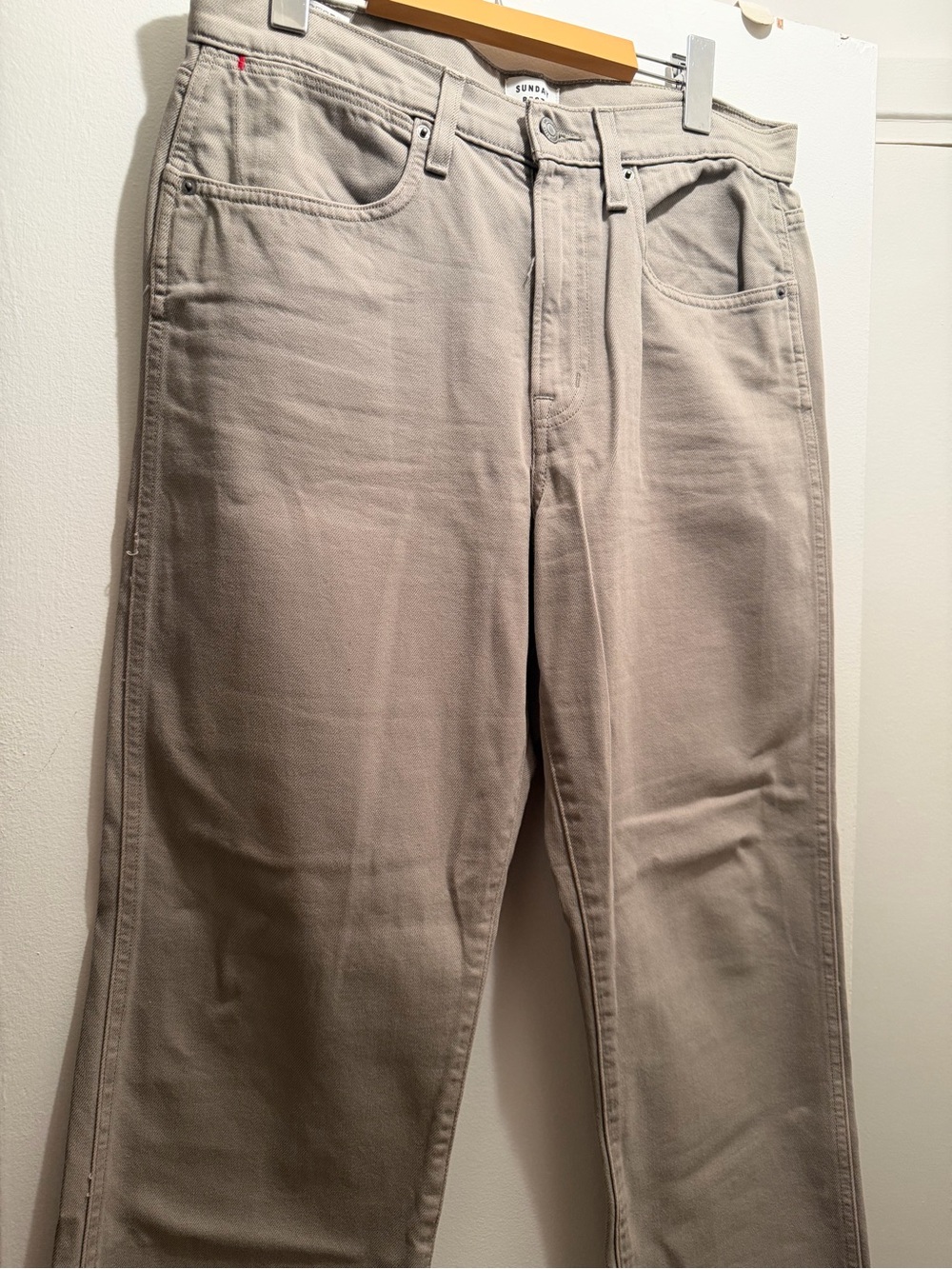 Sunday Best Women's Straight-Leg Jeans in Light Beige